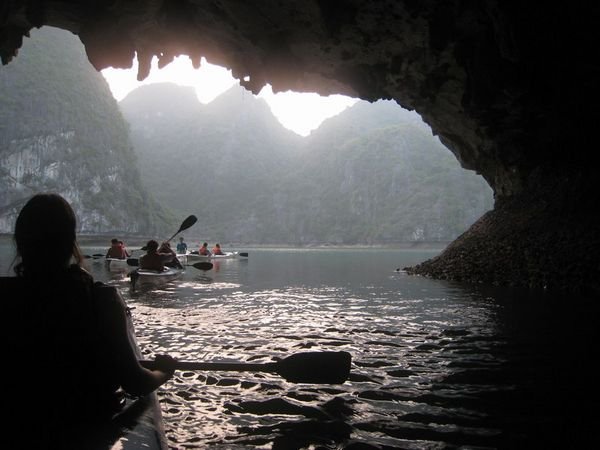 Paddling out of another cave