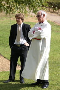 Peter bonding with the priest