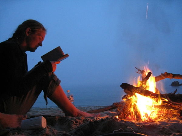 Reading by the Campfire