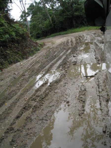 Muddy road to Puerto Princesa