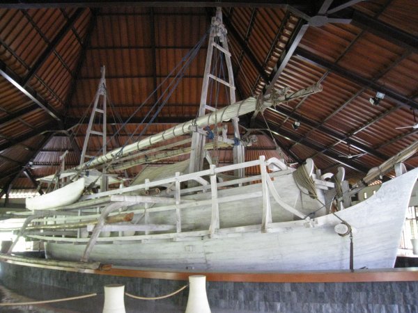 The recreated Indonesian trade ship