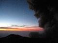 Sunrise and volcanic eruptions