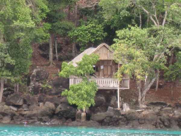 Home as seen from the dive boat