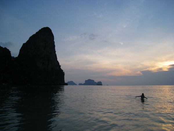 An evening swim