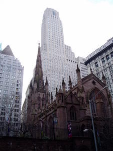 NY has a number of churches built amidst the towering sky-scrapers