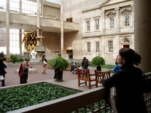 Deb pretending to look at the art inside the Metropolitan Museum (I suspect she was ruing the fact she was wasting valuable shopping time...)