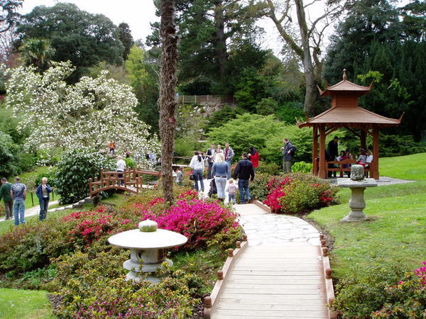 The gardens inside grounds of the manor