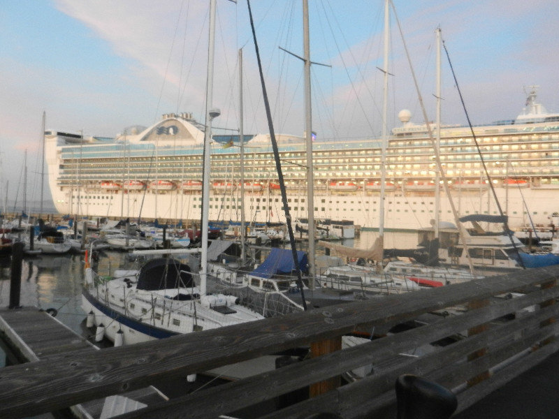 Groot cruiseship bij Fisherman's Wharf (1)