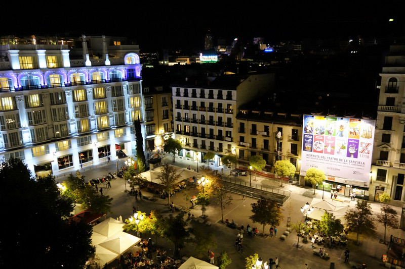 Plaza de Santa Ana at Night