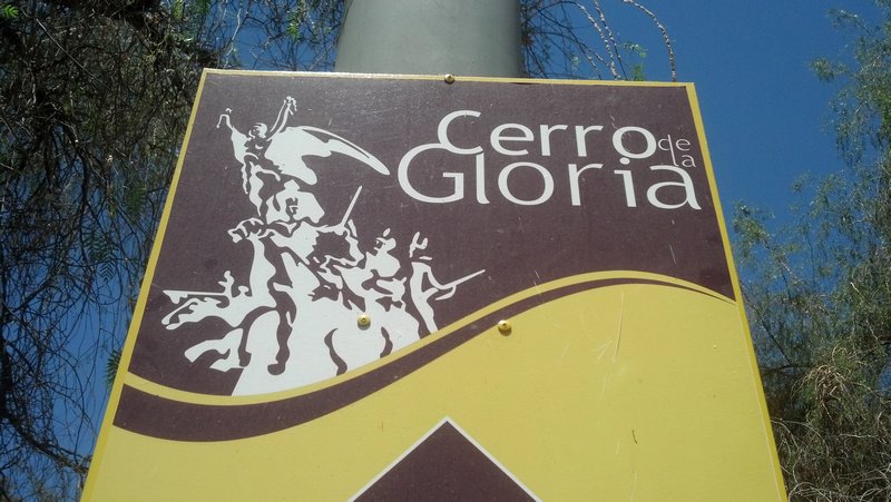 Cerra de Gloria, the monument at the top of thine moutain