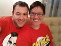 Us in our matching BAZINGA shirts