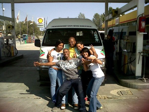 on our way to kimberly @ the shell petrol station