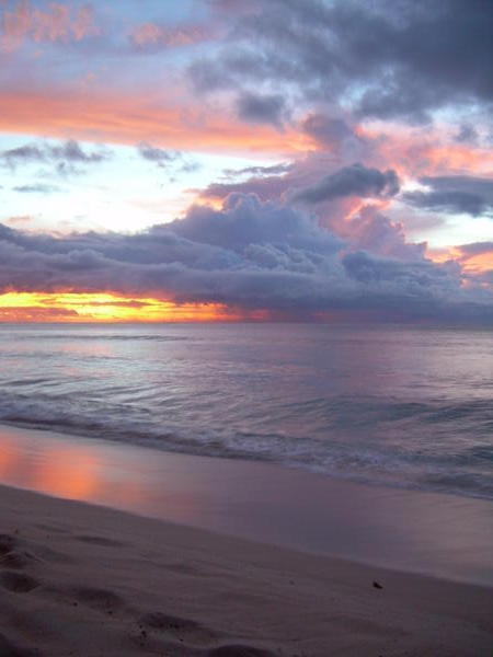 Sunset over Waya island