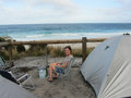 Our amazing view from our camping spot on Bay of Fires