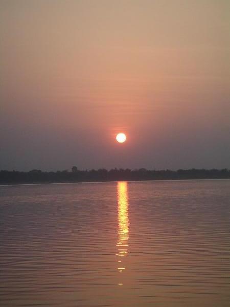 Sun set over Mekong