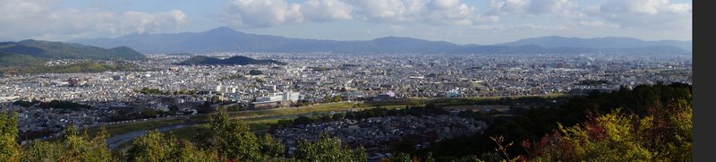 panorama zicht op Kyoto