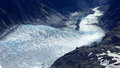 de Fox gletsjer vanuit de lucht gezien