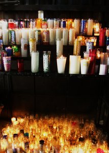 Candles for Santa Muerte