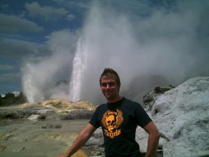 Me in front of Pohutu Geyser