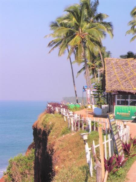 on top of Varkala cliff face