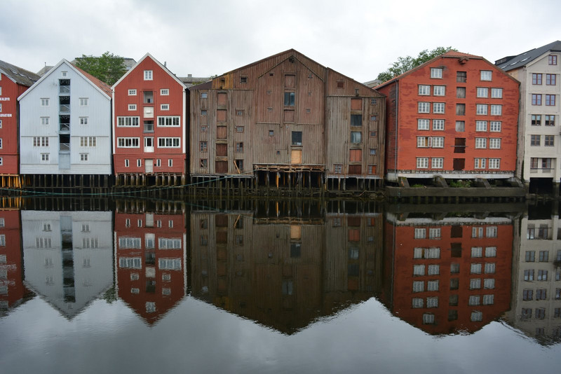 Old port buildings in Trondheim