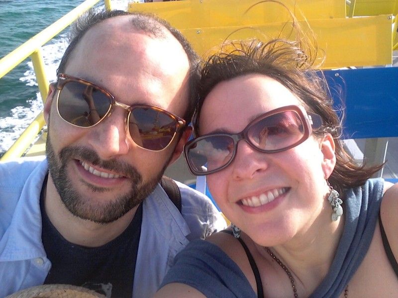 On the ferry to Isla Mujeres