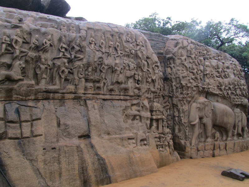 Steinrelief in Mahabalipuram