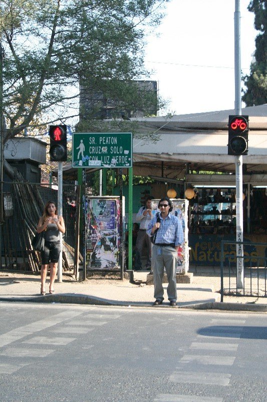 Bike crossing Santiago