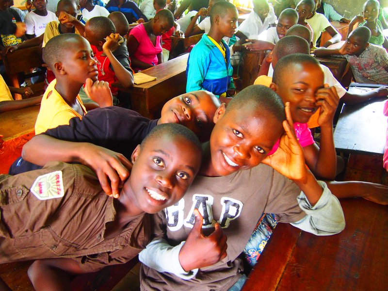 Local school kids of Kande Beach, Malawi