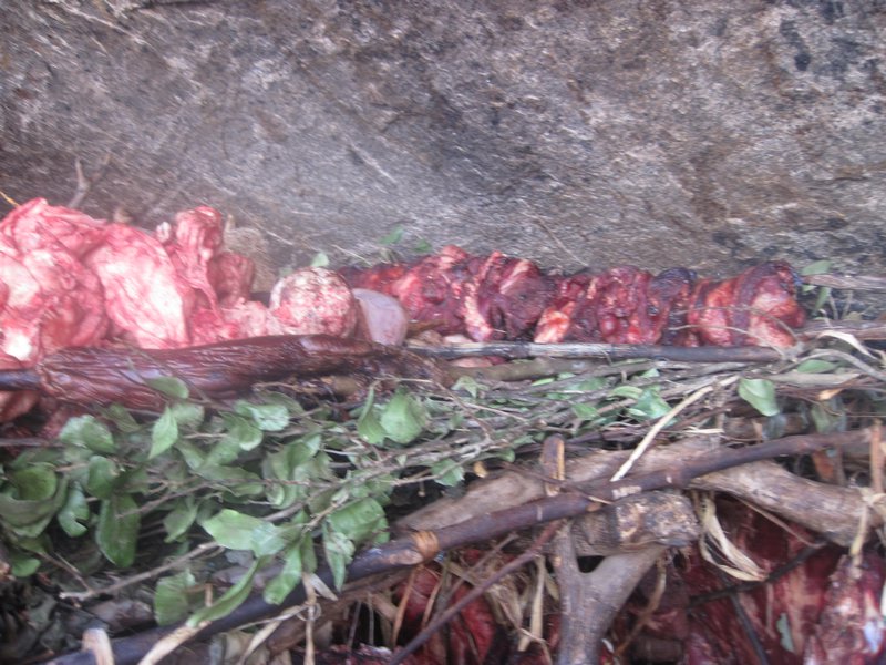 Masai cave - meat stock