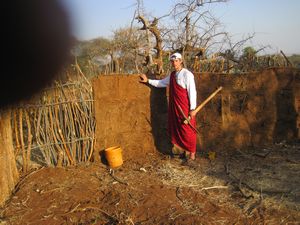 Building a Masai house