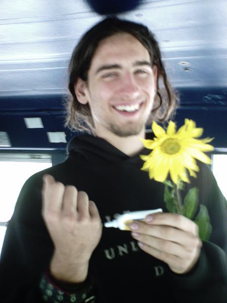 Chris, neosporine, and a flower
