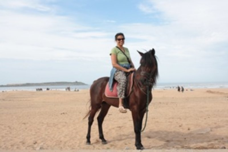 Rhonda on horseback