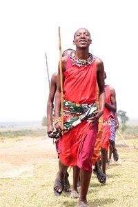 Maasai warriors dance