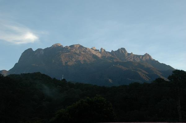 Mt Kinabalu from the hut at the base