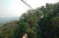 On a zip line