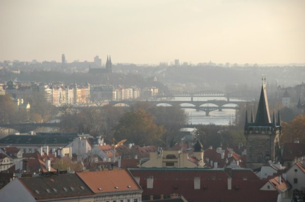 Looking down on Prague from the Castle