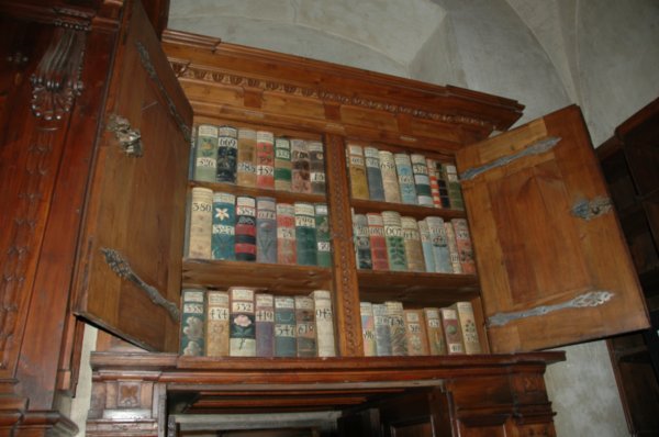 Old books at the Royal Palace at Prague Castle