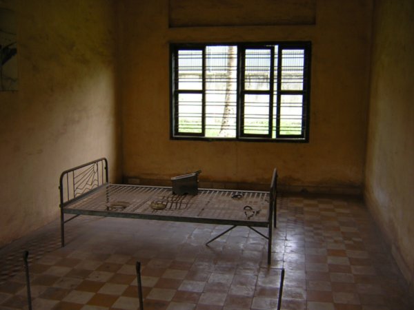 A room at "Tuol Sleng" or "S21" prison