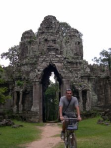 One of the old gateways through the wall of Angkor Thom (the royal Angkorian city)