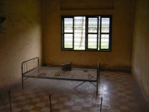 A room at "Tuol Sleng" or "S21" prison