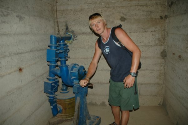 A Russian air pump in the Pathet Lao caves