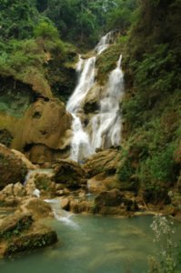 A waterfall near Luang Prabang, Laos