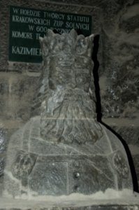 One of the many salt sculptures in the mines