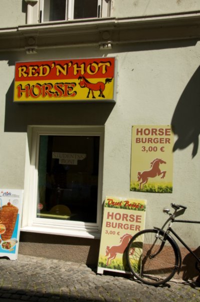 Yes, they sell horse burgers in Ljubljana