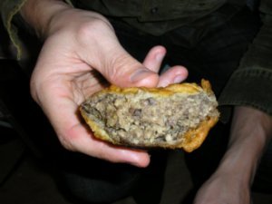 Scottish nutrition - Deep fried haggis.