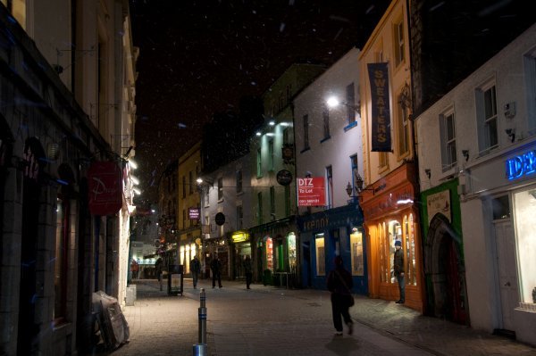 Snowing in Galway