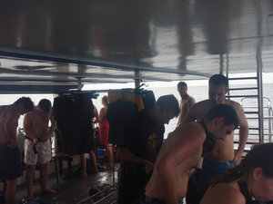 On board action before 1st dive