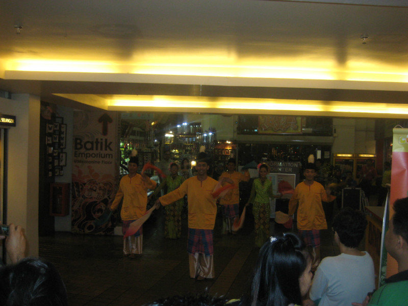 Cultural dancing in the mall