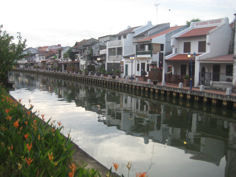 Canal through city